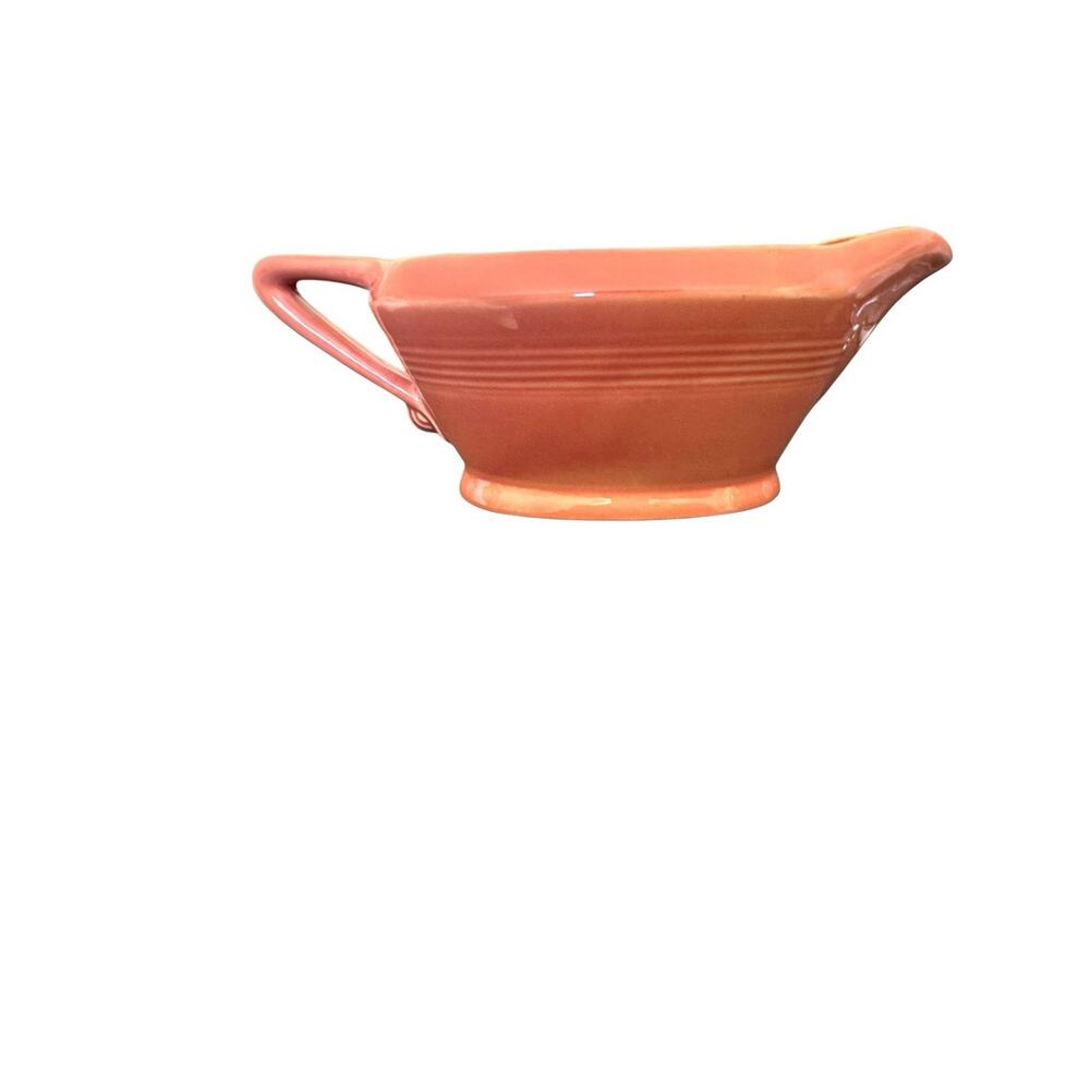 Vintage Harlequin Homer Laughlin Rose Pink Sauce Gravy Boat EUC
